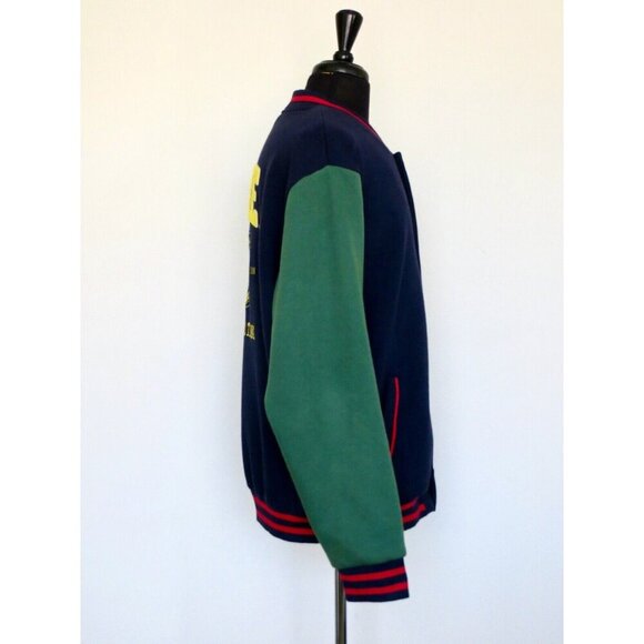 NEW! Coca-Cola by Staples Varsity Jacket Embroidery Blue Green Unisex SZ XL - Picture 4 of 9